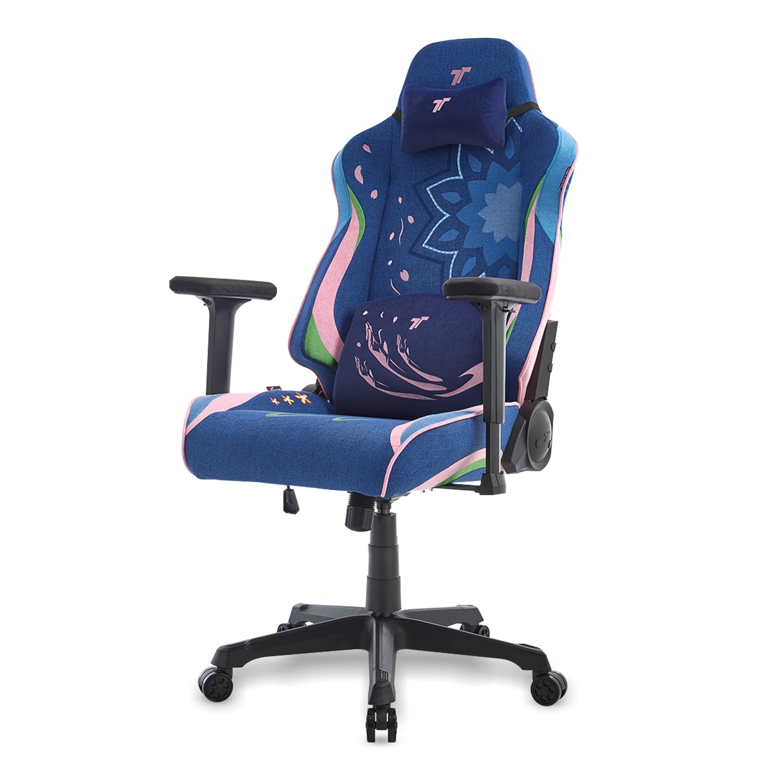 360ยฐ view of TTRacing Swift X Pro Air Threads Fabric Gaming Chair - Robin Edition - angle 8
