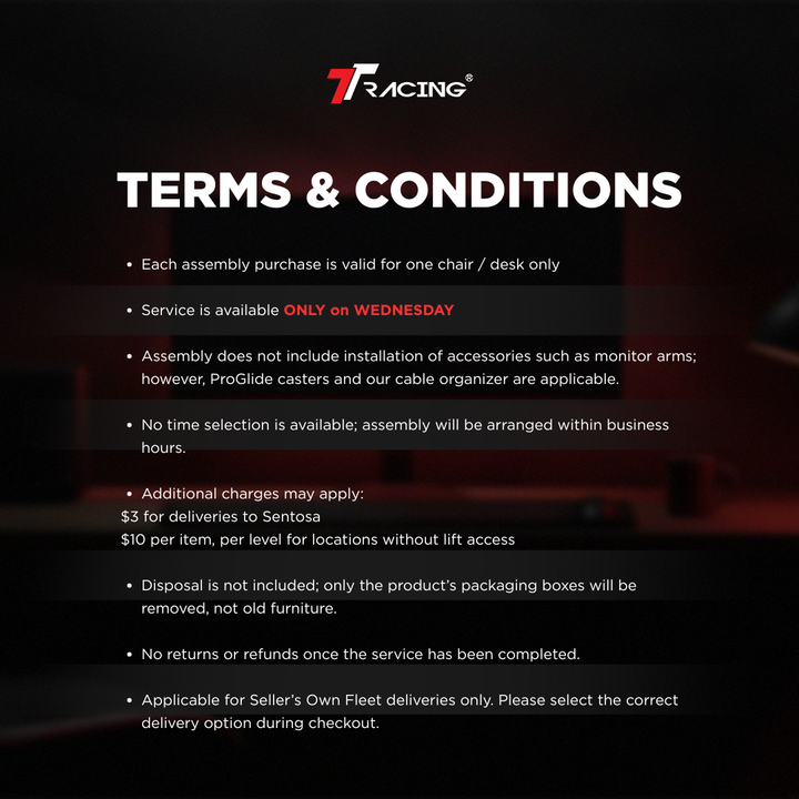 TTRacing Desk Onsite Assembly Service Add On